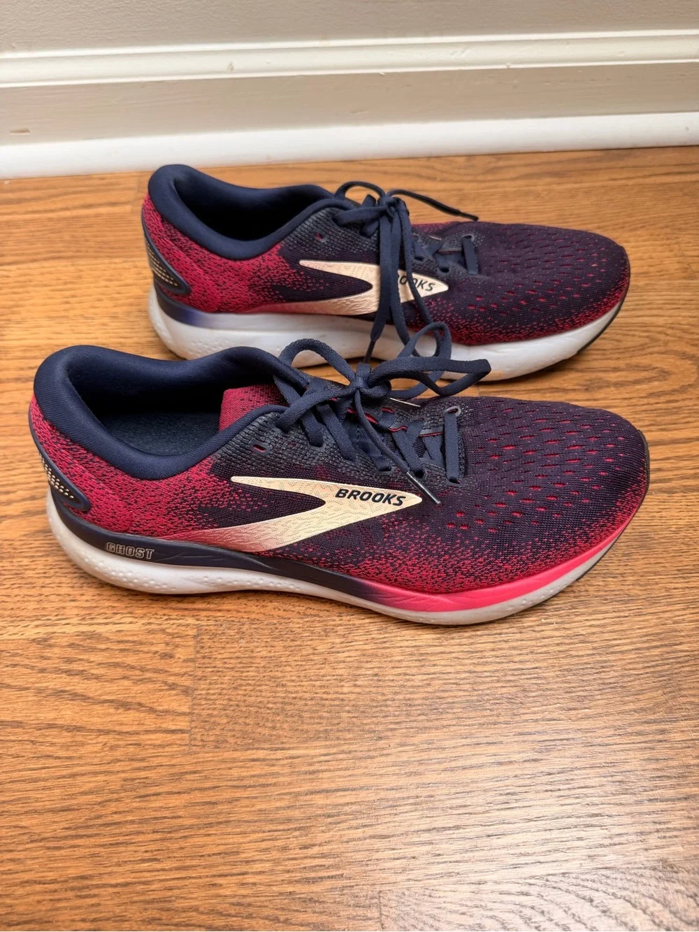 Brooks Womens Ghost 16 - Peacoat/Raspberry/Apricot Womens 10